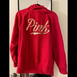 VS pink hoodie sweater
